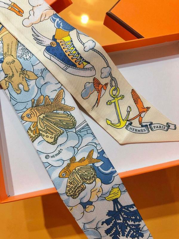 Hermes silk ribbon 5X86cm E130 (19)