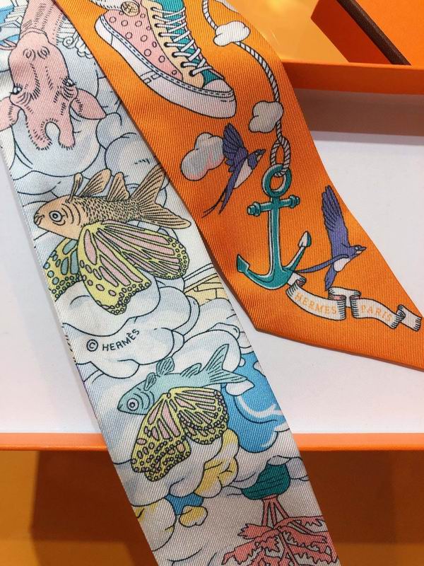 Hermes silk ribbon 5X86cm E130 (4)