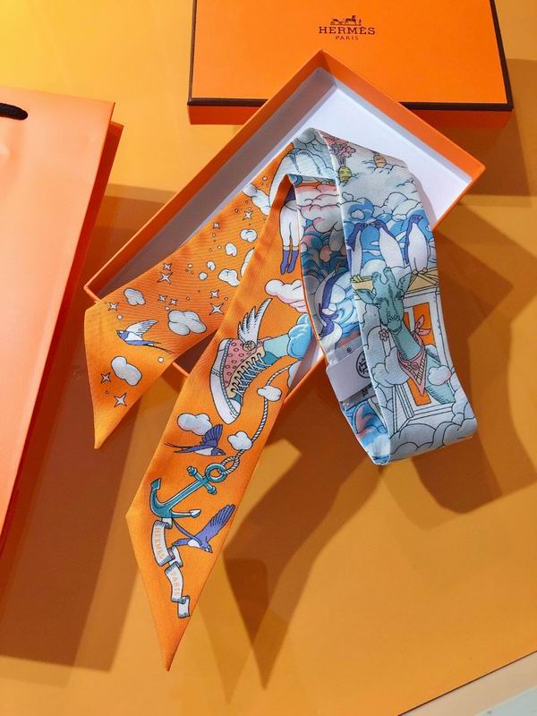 Hermes silk ribbon 5X86cm E130 (6)