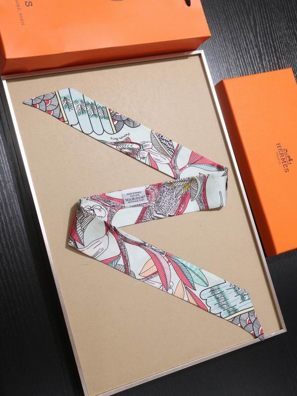 Hermes silk ribbon 5X86cm E132 (10)