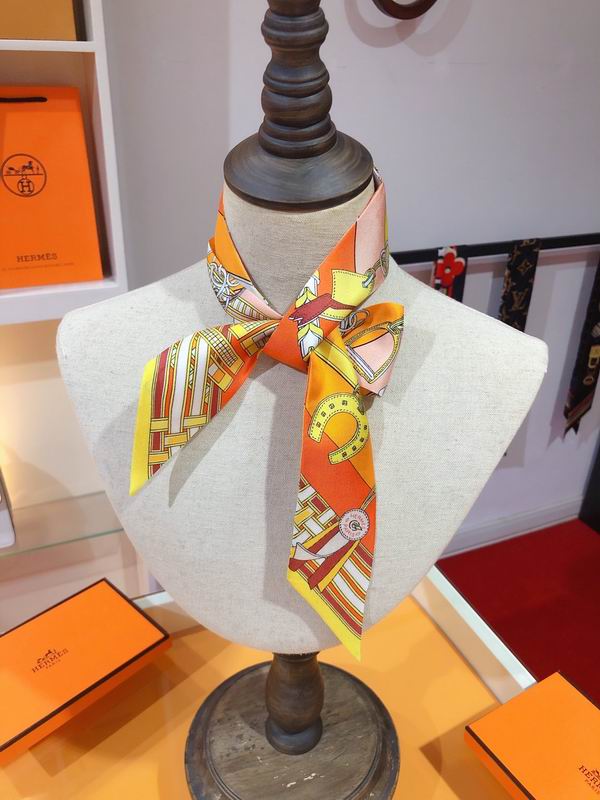 Hermes silk ribbon 5X86cm E134 (10)