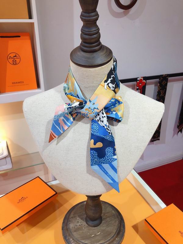 Hermes silk ribbon 5X86cm E135 (11)