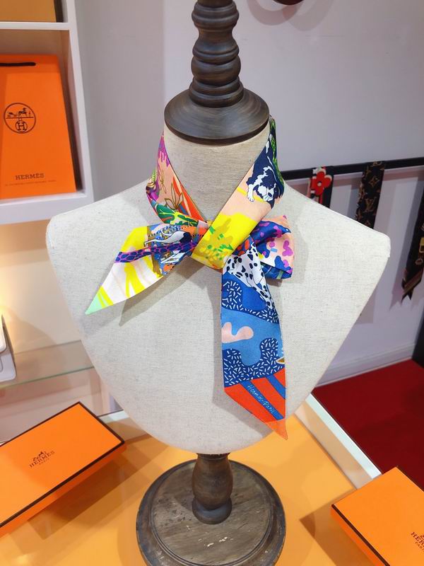 Hermes silk ribbon 5X86cm E135 (3)