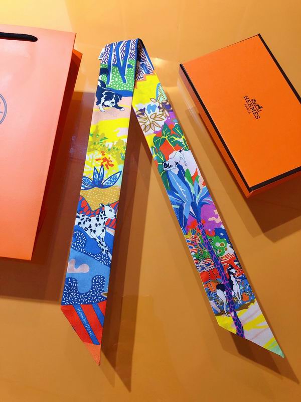 Hermes silk ribbon 5X86cm E135 (7)