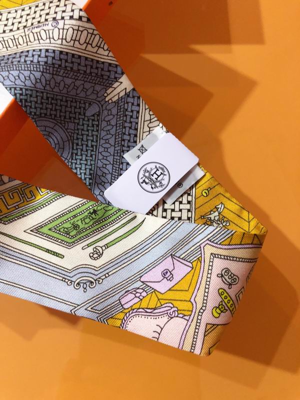 Hermes silk ribbon 5X86cm E136 (13)