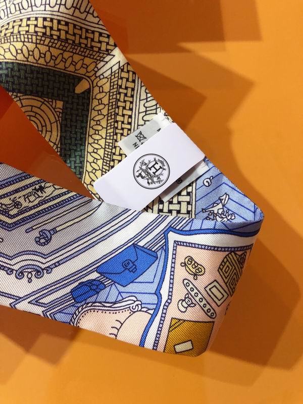 Hermes silk ribbon 5X86cm E136 (5)