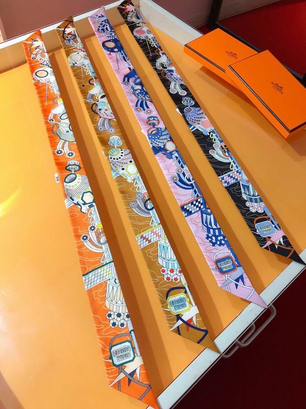 Hermes silk ribbon 5X86cm E138 (8)