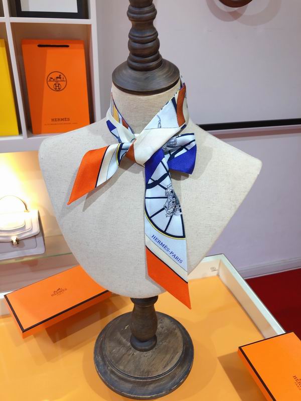 Hermes silk ribbon 5X86cm E139 (10)