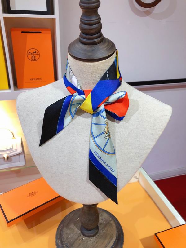 Hermes silk ribbon 5X86cm E139 (11)