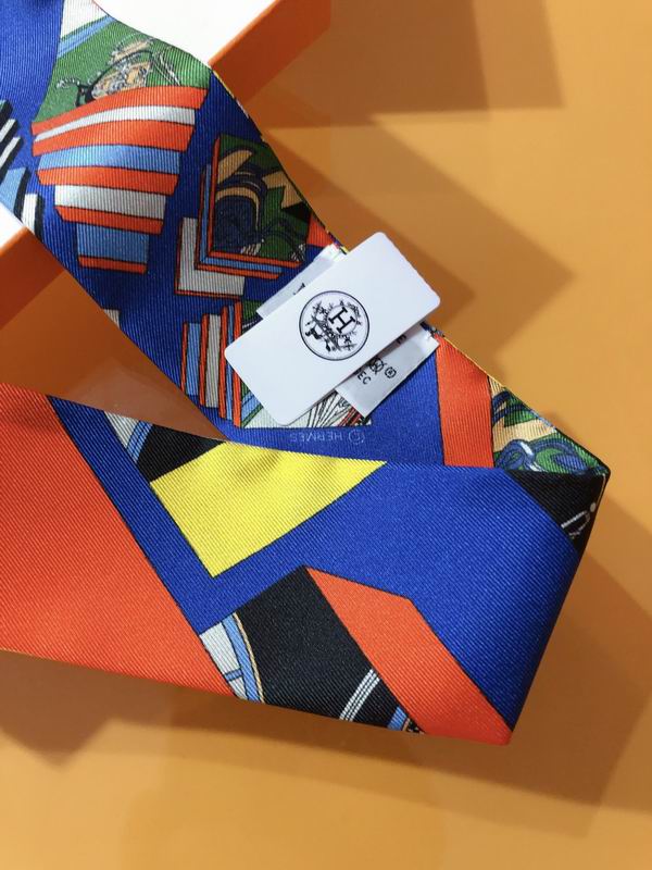 Hermes silk ribbon 5X86cm E139 (13)