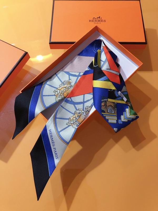 Hermes silk ribbon 5X86cm E139 (14)