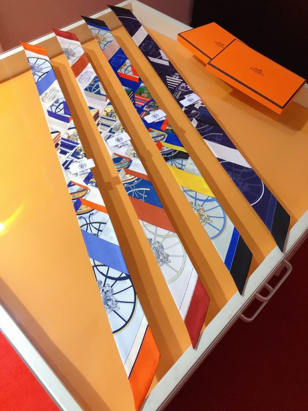 Hermes silk ribbon 5X86cm E139 (2)