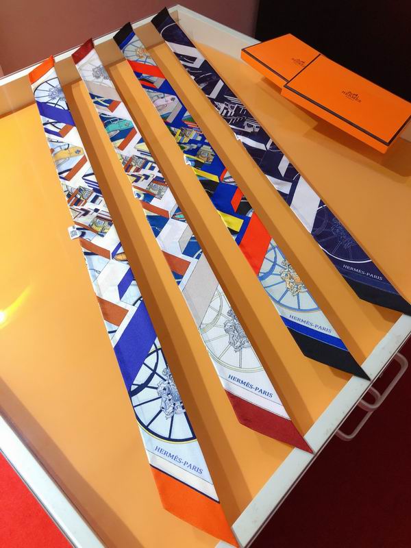 Hermes silk ribbon 5X86cm E139 (28)