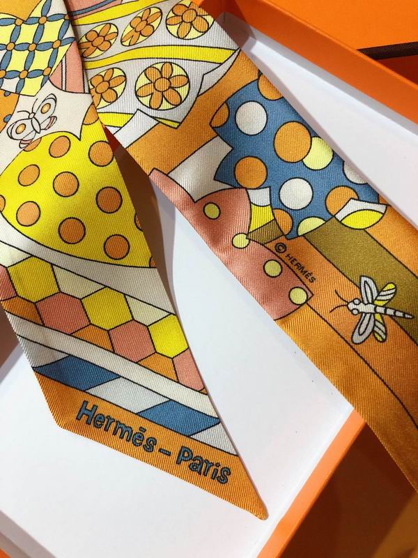 Hermes silk ribbon 5X86cm E174 (3)