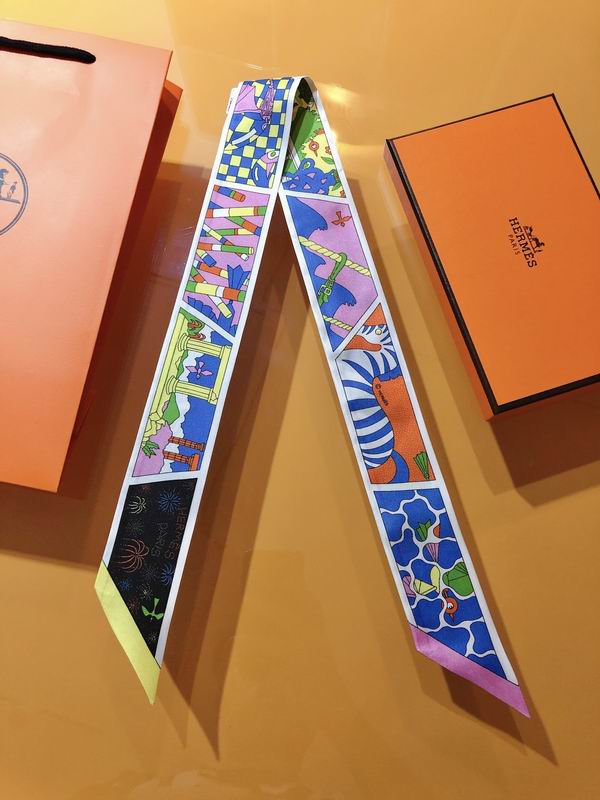 Hermes silk ribbon 5X86cm E175 (5)