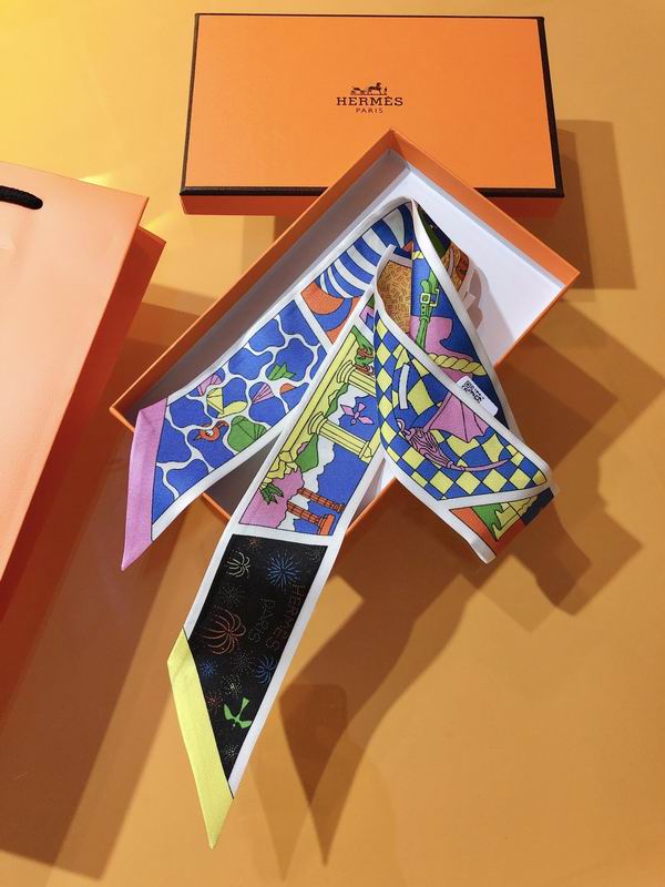 Hermes silk ribbon 5X86cm E175 (6)