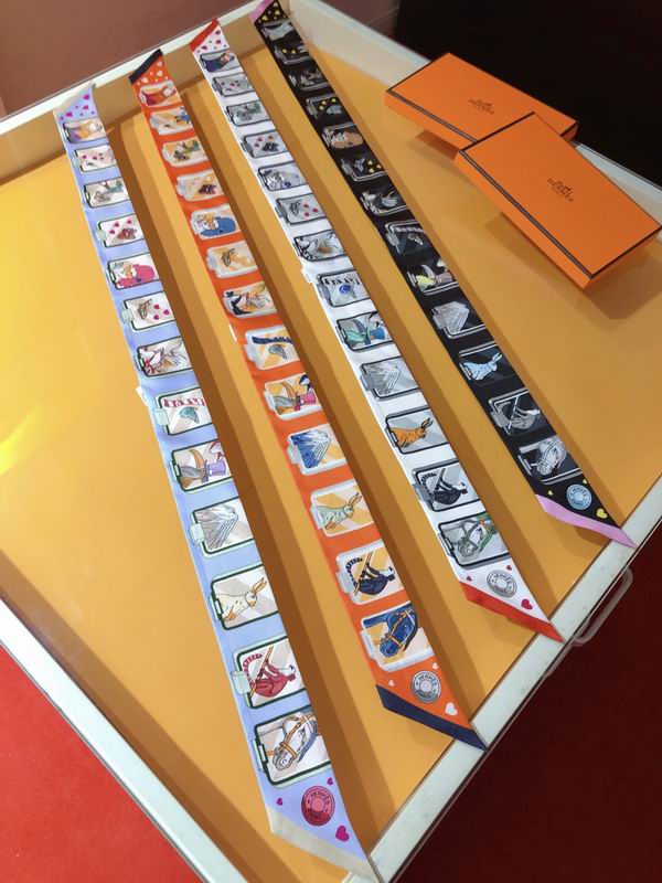 Hermes silk ribbon 5X86cm E176 (18)