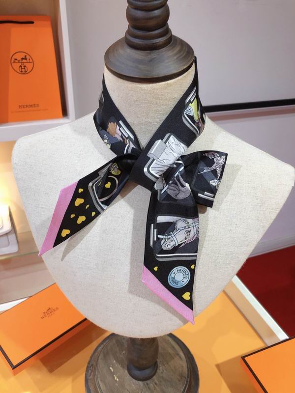 Hermes silk ribbon 5X86cm E176 (20)