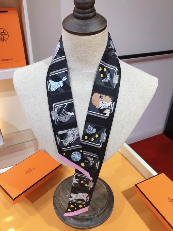 Hermes silk ribbon 5X86cm E176 (21)