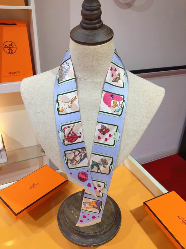 Hermes silk ribbon 5X86cm E176 (3)