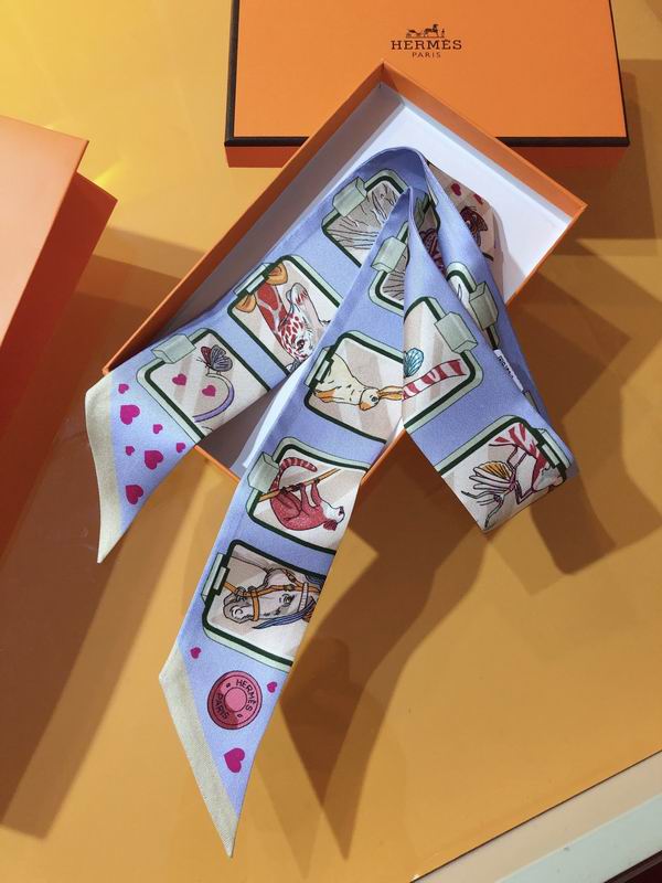 Hermes silk ribbon 5X86cm E176 (6)