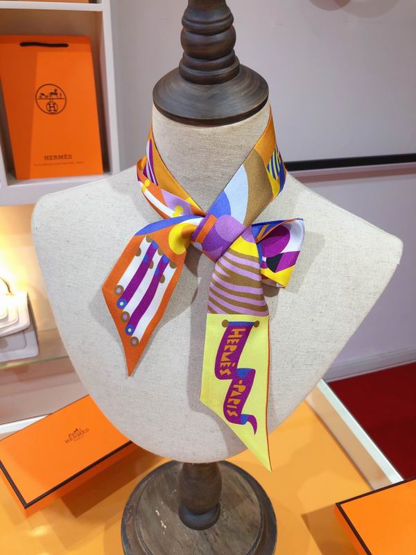 Hermes silk ribbon 5X86cm E177 (2)