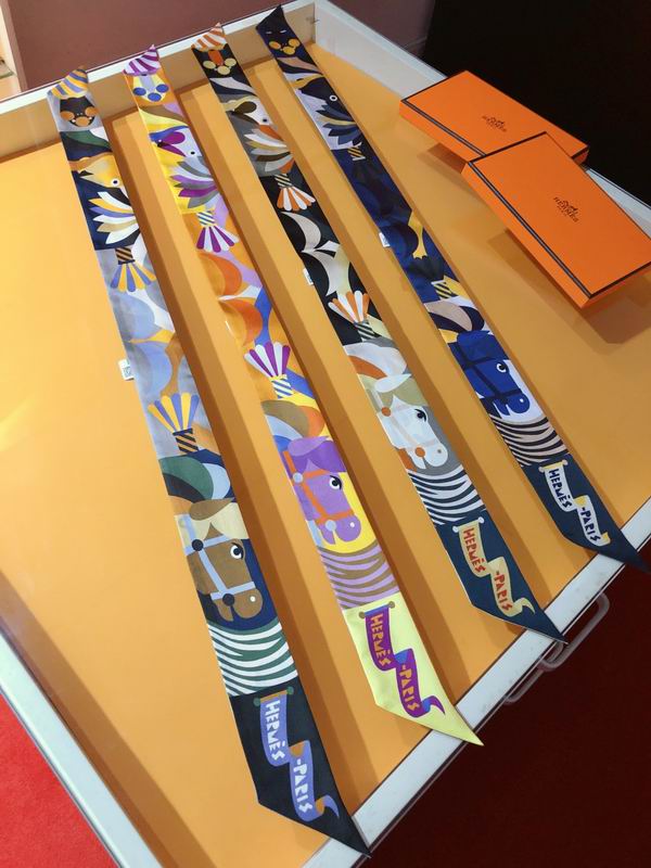 Hermes silk ribbon 5X86cm E177 (36)