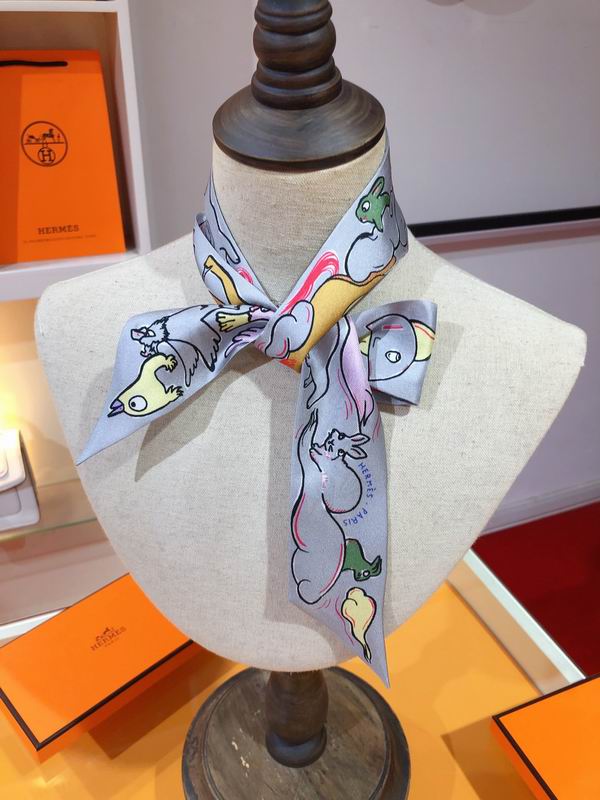 Hermes silk ribbon 5X86cm E178 (11)