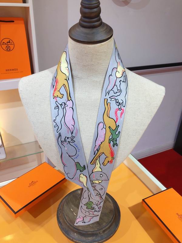 Hermes silk ribbon 5X86cm E178 (12)