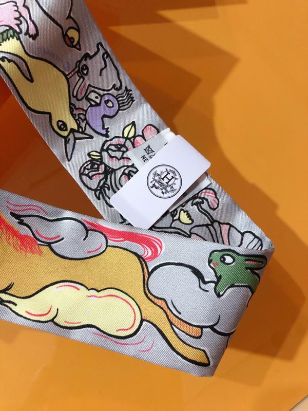 Hermes silk ribbon 5X86cm E178 (14)