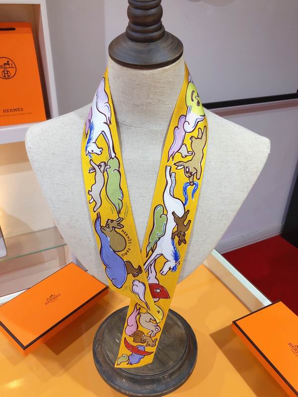 Hermes silk ribbon 5X86cm E178 (3)