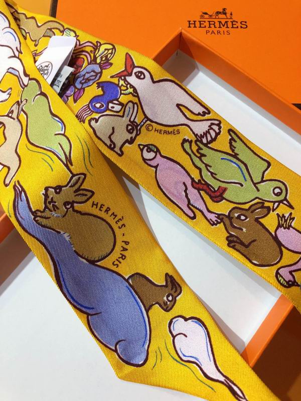 Hermes silk ribbon 5X86cm E178 (4)