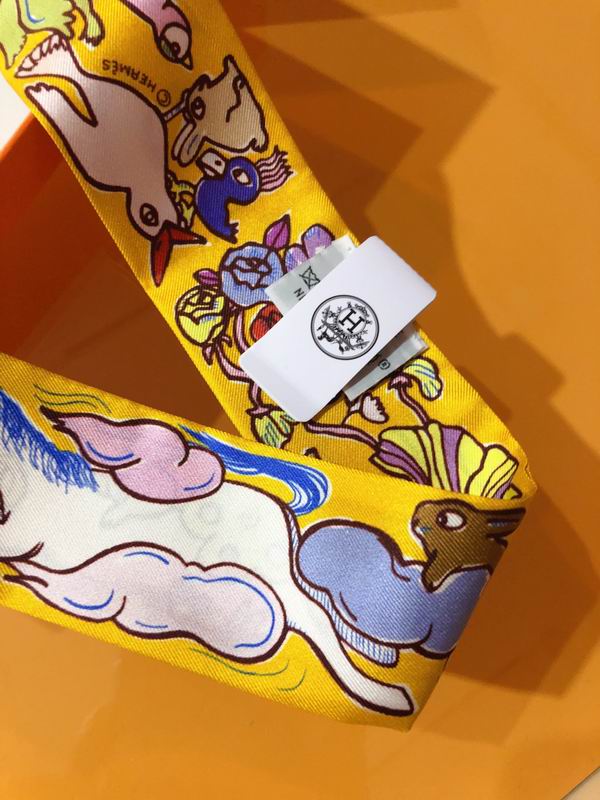 Hermes silk ribbon 5X86cm E178 (5)
