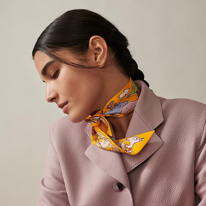 Hermes silk ribbon 5X86cm E178 (7)