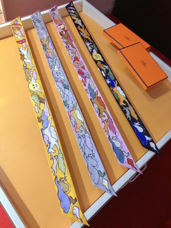 Hermes silk ribbon 5X86cm E178 (9)