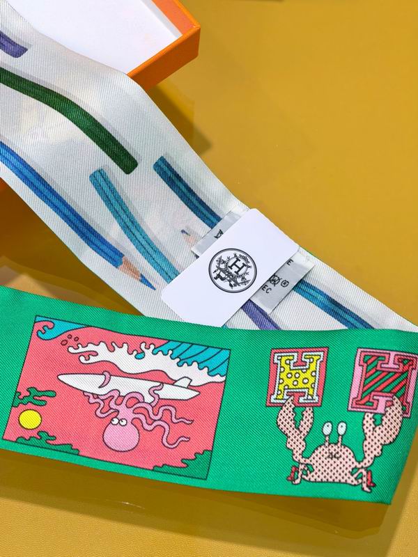 Hermes silk ribbon 5X86cm E38 (12)