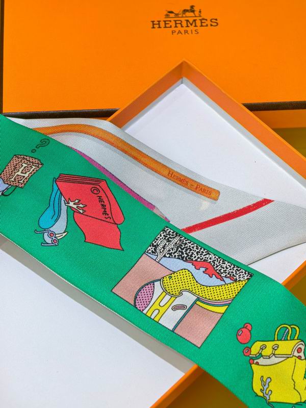Hermes silk ribbon 5X86cm E38 (13)