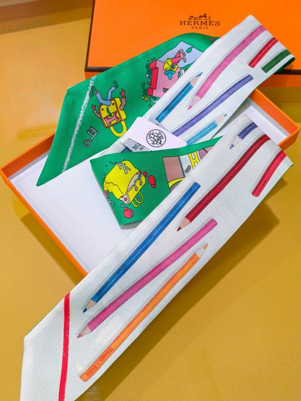 Hermes silk ribbon 5X86cm E38 (14)