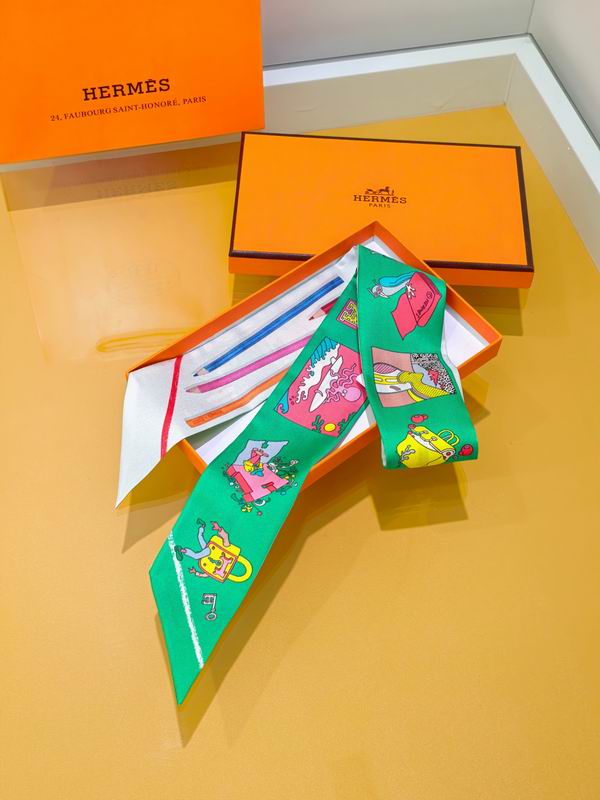 Hermes silk ribbon 5X86cm E38 (15)