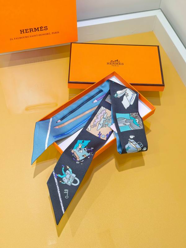 Hermes silk ribbon 5X86cm E38 (33)