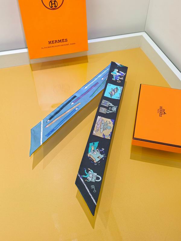 Hermes silk ribbon 5X86cm E38 (34)