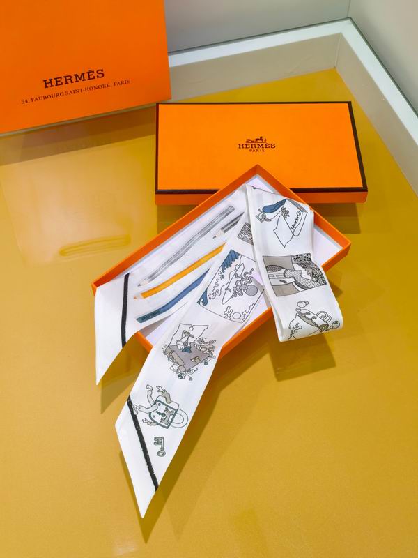 Hermes silk ribbon 5X86cm E38 (6)