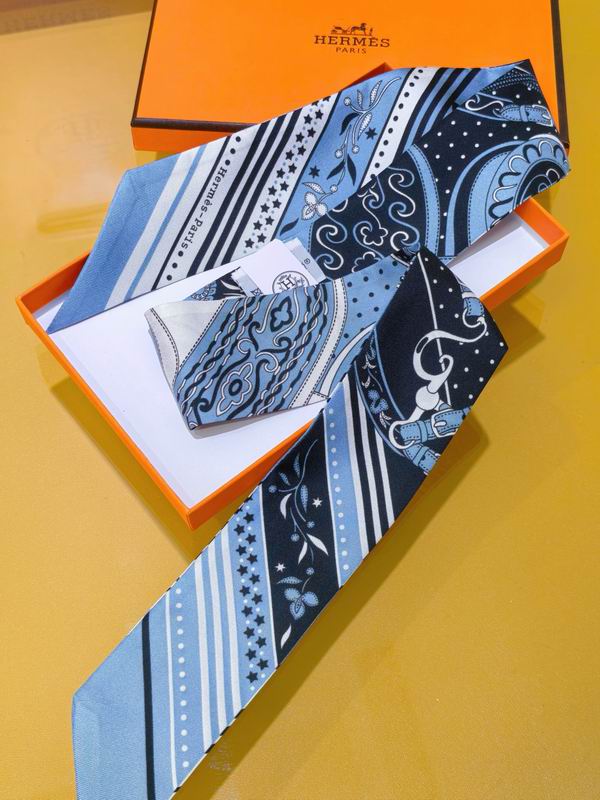 Hermes silk ribbon 5X86cm E39 (14)