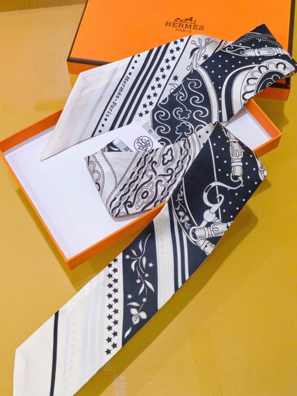 Hermes silk ribbon 5X86cm E39 (23)