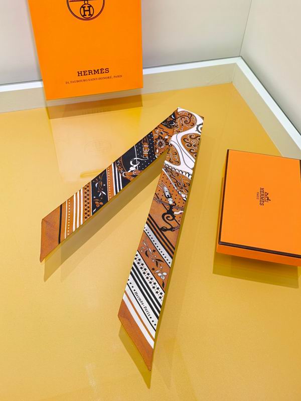 Hermes silk ribbon 5X86cm E39 (34)