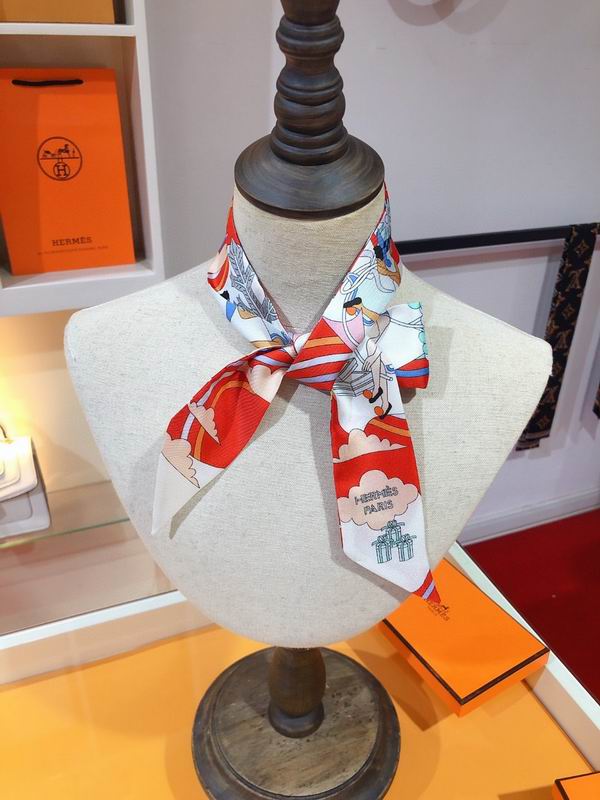 Hermes silk ribbon 5X86cm E45 (29)