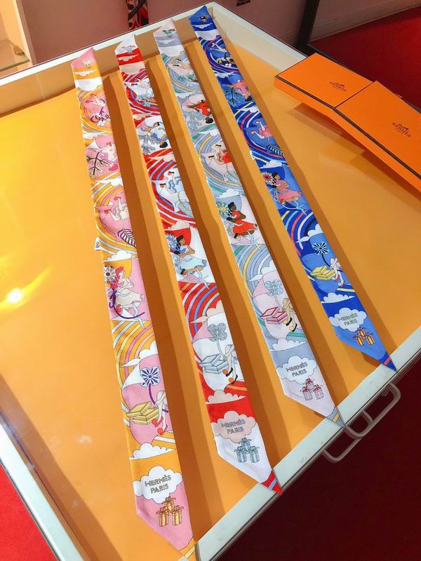 Hermes silk ribbon 5X86cm E45 (36)