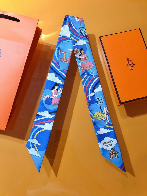 Hermes silk ribbon 5X86cm E45 (6)