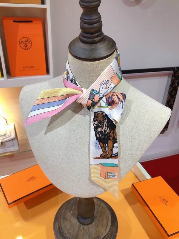 Hermes silk ribbon 5X86cm E46 (2)