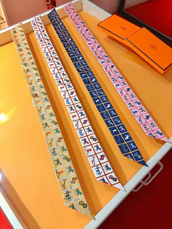 Hermes silk ribbon 5X86cm E47 (36)